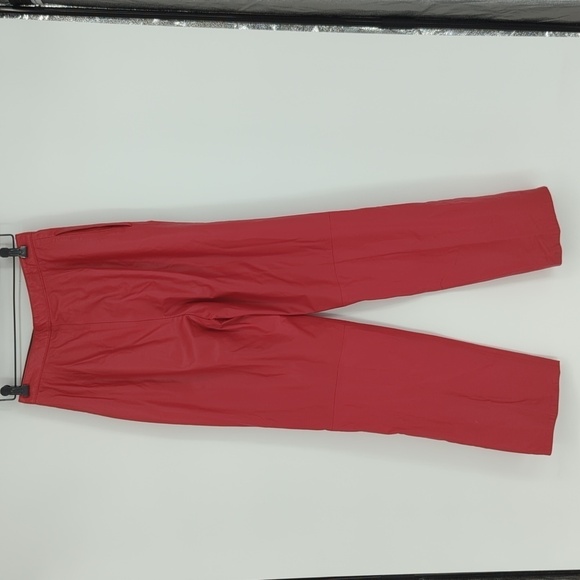Women's West Bay Top Grain Genuine Leather Straight Leg Pant Red 10 western - Picture 2 of 12